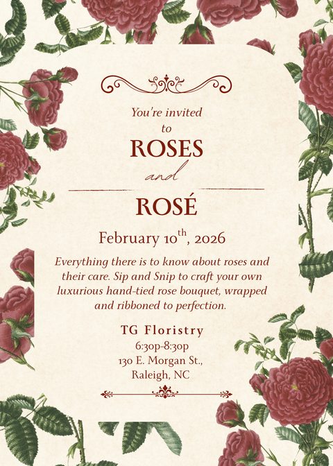 Roses and Rosé Valentine's Workshop